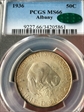 1936 50C Albany MS66