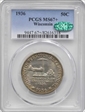 1936 50C Wisconsin MS67+