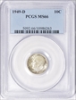 1949-D 10C MS66