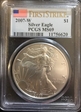 2007-W $1 Burnished Silver Eagle First Strike SP69