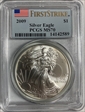2009 $1 Silver Eagle First Strike MS70