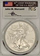 2008-W $1 Burnished Silver Eagle Mercanti Signature SP70