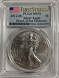 2012-(S) $1 Silver Eagle Struck at San Francisco First Strike MS70