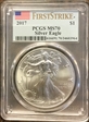 2017 $1 Silver Eagle First Strike MS70