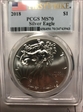 2018 $1 Silver Eagle First Strike MS70