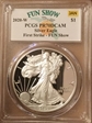 2020-W  $1 Silver Eagle First Strike FUN Show PR70DCAM
