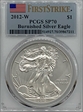 2012-W $1 Burnished Silver Eagle First Strike SP70