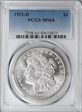 1921-D $1 MS64