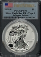 2021-W $1 Silver Eagle Rev PR - Type 1 Designer Edition - First Strike PR70