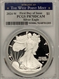 2024-W  $1 Silver Eagle First Day of Issue PR70DCAM