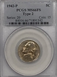 1942-P 5C Silver MS66FS