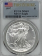 1997 $1 Silver Eagle First Strike MS69