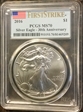 2016 $1 Silver Eagle Silver Eagle - 30th Anniversary First Strike MS70