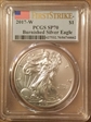 2017-W $1 Burnished Silver Eagle First Strike SP70