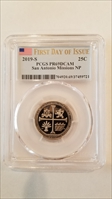 2019-S 25C San Antonio Missions NP First Day of Issue PR69DCAM