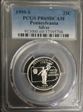 1999-S 25C Pennsylvania Silver PR69DCAM