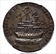 1779 AE Medal Rhode Island, No Wreath Below Ship AU55