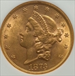1873 $20 Open 3 AU58