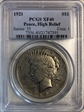 1921 $1 High Relief, Peace XF40