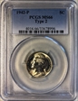 1942-P 5C Silver MS66