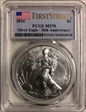 2016 $1 Silver Eagle Silver Eagle - 30th Anniversary First Strike MS70