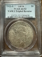 1922-S $1 VAM 3 Tripled Reverse AU53