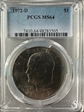 1972-D $1 MS64