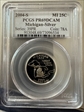 2004-S 25C Michigan Silver PR69DCAM