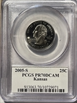 2005-S 25C Kansas PR70DCAM