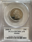 2008-S 25C Alaska PR70DCAM