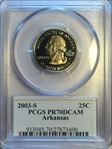 2003-S 25C Arkansas PR70DCAM