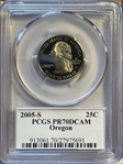 2005-S 25C Oregon PR70DCAM