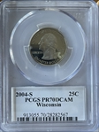 2004-S 25C Wisconsin PR70DCAM