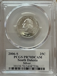 2006-S 25C South Dakota Silver PR70DCAM