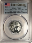 2018-S 25C Pictured Rocks NP-Silver Rev PR 50th Anniversary Set First Strike PR69