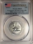 2018-S 25C Voyageurs NP-Silver Rev PR 50th Anniversary Set First Strike PR69