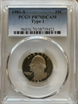 1981-S 25C Type 1 PR70DCAM