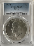 1973-S $1 Silver MS67