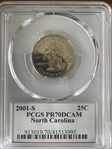 2001-S 25C North Carolina PR70DCAM