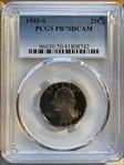 1993-S 25C Clad PR70DCAM