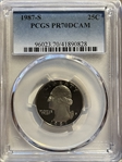 1987-S 25C PR70DCAM