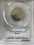 2003-S 25C Illinois PR70DCAM