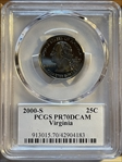 2000-S 25C Virginia PR70DCAM
