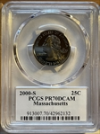 2000-S 25C Massachusetts PR70DCAM