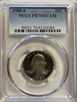 1985-S 25C PR70DCAM