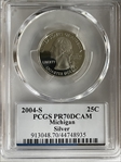 2004-S 25C Michigan Silver PR70DCAM