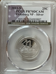 2011-S 25C Vicksburg NP - Silver PR70DCAM