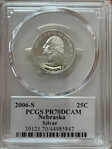 2006-S 25C Nebraska Silver PR70DCAM
