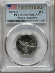 2022-S 25C Maya Angelou First Strike PR70DCAM