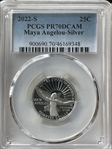 2022-S 25C Maya Angelou-Silver PR70DCAM